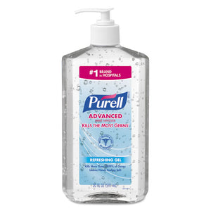 PURELL® wholesale. Purell Advanced Refreshing Gel Hand Sanitizer, Clean Scent, 20 Oz Pump Bottle, 12-carton. HSD Wholesale: Janitorial Supplies, Breakroom Supplies, Office Supplies.