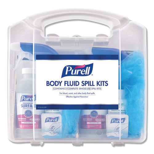 PURELL® wholesale. Purell Body Fluid Spill Kit, 4.5" X 11.88" X 11.5", One Clamshell Case With 2 Single Use Refills-carton. HSD Wholesale: Janitorial Supplies, Breakroom Supplies, Office Supplies.