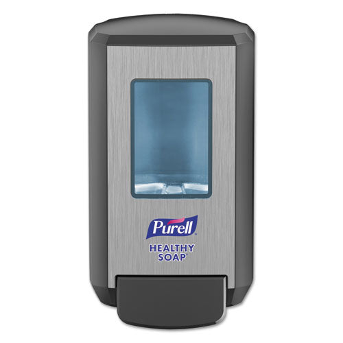 PURELL® wholesale. Purell Cs4 Soap Push-style Dispenser, 1,250 Ml, 4.88 X 8.8 X 11.38, Graphite. HSD Wholesale: Janitorial Supplies, Breakroom Supplies, Office Supplies.