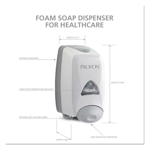 PROVON® wholesale. Fmx-12t Foam Soap Dispenser, 1,250 Ml, 6.25 X 5.12 X 9.88, Dove Gray. HSD Wholesale: Janitorial Supplies, Breakroom Supplies, Office Supplies.