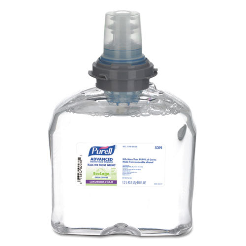 PURELL® wholesale. Green Certified Tfx Refill Advanced Foam Hand Sanitizer, 1200 Ml, Clear, 2-carton. HSD Wholesale: Janitorial Supplies, Breakroom Supplies, Office Supplies.