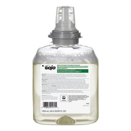 GOJO® wholesale. GOJO Tfx Green Certified Foam Hand Cleaner Refill, Unscented, 1,200 Ml, 2-carton. HSD Wholesale: Janitorial Supplies, Breakroom Supplies, Office Supplies.