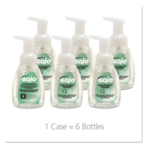 GOJO® wholesale. GOJO Green Certified Foam Soap, Fragrance-free, 7.5 Oz Pump Bottle. HSD Wholesale: Janitorial Supplies, Breakroom Supplies, Office Supplies.