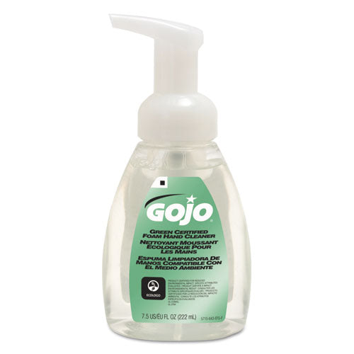 GOJO® wholesale. GOJO Green Certified Foam Soap, Fragrance-free, 7.5 Oz Pump Bottle. HSD Wholesale: Janitorial Supplies, Breakroom Supplies, Office Supplies.