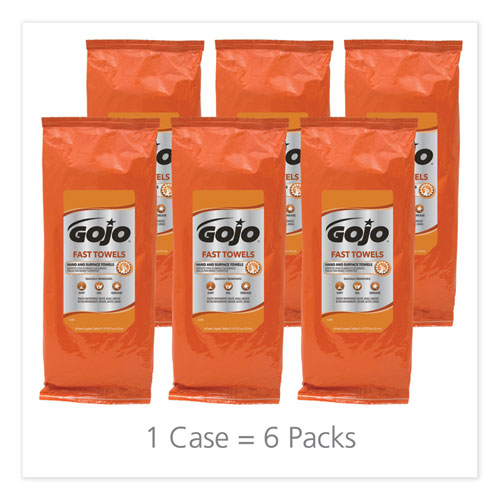 GOJO® wholesale. GOJO Fast Towels Hand Cleaning Towels, Blue, 60-pack, 6 Packs-carton. HSD Wholesale: Janitorial Supplies, Breakroom Supplies, Office Supplies.