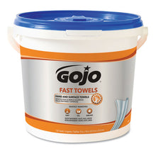 Load image into Gallery viewer, GOJO® wholesale. GOJO Fast Towels Hand Cleaning Towels, 7.75 X 11, 130-bucket, 4 Buckets-carton. HSD Wholesale: Janitorial Supplies, Breakroom Supplies, Office Supplies.