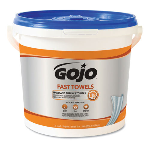 GOJO® wholesale. GOJO Fast Towels Hand Cleaning Towels, 7.75 X 11, 130-bucket, 4 Buckets-carton. HSD Wholesale: Janitorial Supplies, Breakroom Supplies, Office Supplies.
