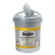 Load image into Gallery viewer, Scrubbing Towels, Hand Cleaning, Silver-yellow, 10 1-2 X 12, 72-bucket, 6-carton