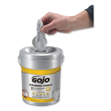 Load image into Gallery viewer, Scrubbing Towels, Hand Cleaning, Silver-yellow, 10 1-2 X 12, 72-bucket, 6-carton