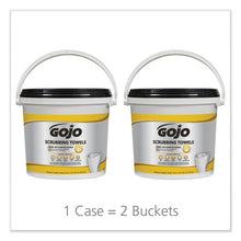 Load image into Gallery viewer, GOJO® wholesale. GOJO Scrubbing Towels, Hand Cleaning, White-yellow, 170-bucket, 2 Buckets-carton. HSD Wholesale: Janitorial Supplies, Breakroom Supplies, Office Supplies.