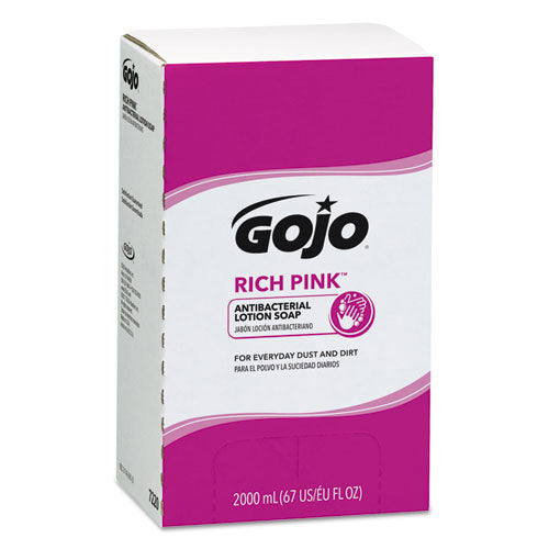 GOJO® wholesale. GOJO Rich Pink Antibacterial Lotion Soap Refill, Floral, 2,000 Ml, 4-carton. HSD Wholesale: Janitorial Supplies, Breakroom Supplies, Office Supplies.