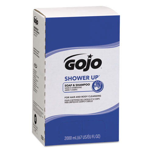 GOJO® wholesale. GOJO Shower Up Soap And Shampoo, Pleasant Scent, 2,000 Ml Refill, 4-carton. HSD Wholesale: Janitorial Supplies, Breakroom Supplies, Office Supplies.