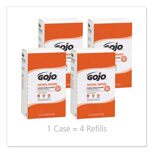 GOJO® wholesale. GOJO Natural Orange Pumice Hand Cleaner Refill, Citrus Scent, 2,000ml, 4-carton. HSD Wholesale: Janitorial Supplies, Breakroom Supplies, Office Supplies.