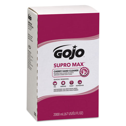 GOJO® wholesale. GOJO Supro Max Cherry Lotion Hand Cleaner, 2,000 Ml Refill, 4-carton. HSD Wholesale: Janitorial Supplies, Breakroom Supplies, Office Supplies.