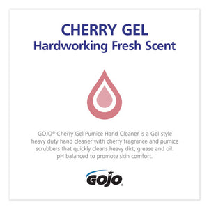 GOJO® wholesale. GOJO Cherry Gel Pumice Hand Cleaner, Cherry Scent, 2,000 Ml Refill, 4-carton. HSD Wholesale: Janitorial Supplies, Breakroom Supplies, Office Supplies.