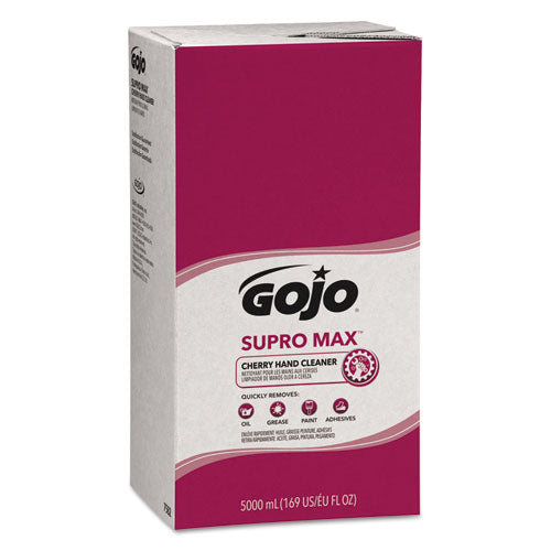 GOJO® wholesale. GOJO Supro Max Hand Cleaner, Cherry, 5,000 Ml Refill, 2-carton. HSD Wholesale: Janitorial Supplies, Breakroom Supplies, Office Supplies.
