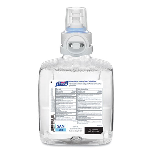 PURELL® wholesale. PURELL Green Certified Advanced Refreshing Foam Hand Sanitizer, For Cs8, 1,200 Ml, Fragrance-free, 2-carton. HSD Wholesale: Janitorial Supplies, Breakroom Supplies, Office Supplies.