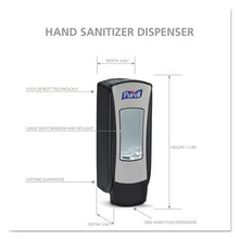 Load image into Gallery viewer, PURELL® wholesale. Purell Adx-12 Dispenser, 1,200 Ml, 4.5 X 4 X 11.25, Chrome-black. HSD Wholesale: Janitorial Supplies, Breakroom Supplies, Office Supplies.