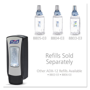 PURELL® wholesale. Purell Adx-12 Dispenser, 1,200 Ml, 4.5 X 4 X 11.25, Chrome-black. HSD Wholesale: Janitorial Supplies, Breakroom Supplies, Office Supplies.