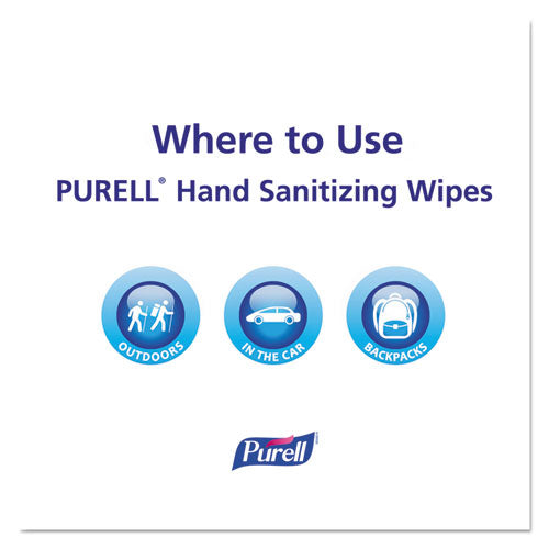 PURELL® wholesale. Sanitizing Hand Wipes, 5 X 7, 1000-carton. HSD Wholesale: Janitorial Supplies, Breakroom Supplies, Office Supplies.