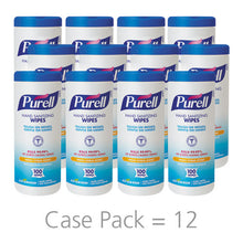 Load image into Gallery viewer, PURELL® wholesale. PURELL Premoistened Hand Sanitizing Wipes, 5.78&quot; X 7&quot;, 100-canister, 12 Canisters-ct. HSD Wholesale: Janitorial Supplies, Breakroom Supplies, Office Supplies.