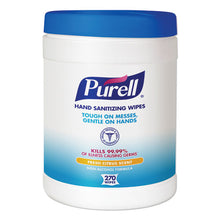 Load image into Gallery viewer, PURELL® wholesale. Sanitizing Hand Wipes, 6 X 6 3-4, White, 270-canister, 6 Canisters-carton. HSD Wholesale: Janitorial Supplies, Breakroom Supplies, Office Supplies.