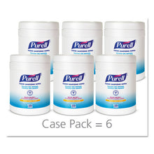 Load image into Gallery viewer, PURELL® wholesale. Sanitizing Hand Wipes, 6 X 6 3-4, White, 270-canister, 6 Canisters-carton. HSD Wholesale: Janitorial Supplies, Breakroom Supplies, Office Supplies.