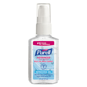 PURELL® wholesale. Purell Advanced Gel Hand Sanitizer, Refreshing Scent, 2 Oz Pump Bottle, 24-carton. HSD Wholesale: Janitorial Supplies, Breakroom Supplies, Office Supplies.