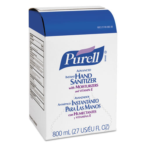 PURELL® wholesale. Purell Advanced Gel Hand Sanitizer, Bag-in-box, Unscented, 800 Ml Refill, 12-carton. HSD Wholesale: Janitorial Supplies, Breakroom Supplies, Office Supplies.