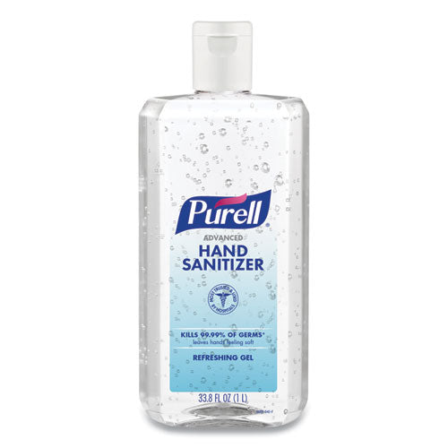 PURELL® wholesale. Purell Advanced Refreshing Gel Hand Sanitizer, Clean Scent, 1 L Flip Cap Bottle, 4-carton. HSD Wholesale: Janitorial Supplies, Breakroom Supplies, Office Supplies.