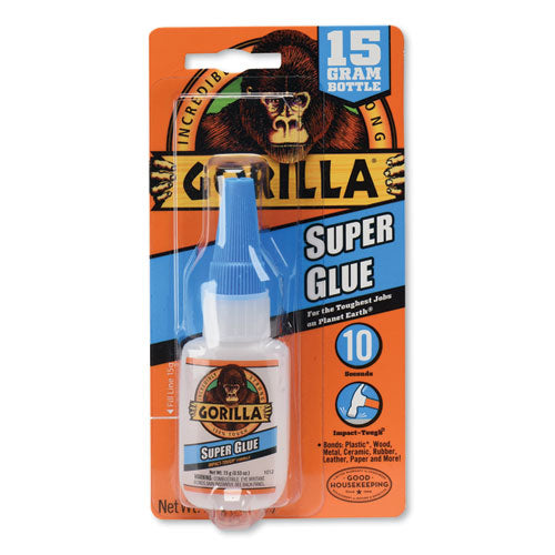 Gorilla Glue® wholesale. Super Glue, 0.53 Oz, Dries Clear, 4-carton. HSD Wholesale: Janitorial Supplies, Breakroom Supplies, Office Supplies.