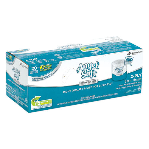 Georgia Pacific® Professional wholesale. Angel Soft Ps Premium Bathroom Tissue, Septic Safe, 2-ply, White, 450 Sheets-roll, 20 Rolls-carton. HSD Wholesale: Janitorial Supplies, Breakroom Supplies, Office Supplies.