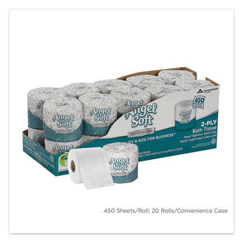 Georgia Pacific® Professional wholesale. Angel Soft Ps Premium Bathroom Tissue, Septic Safe, 2-ply, White, 450 Sheets-roll, 20 Rolls-carton. HSD Wholesale: Janitorial Supplies, Breakroom Supplies, Office Supplies.