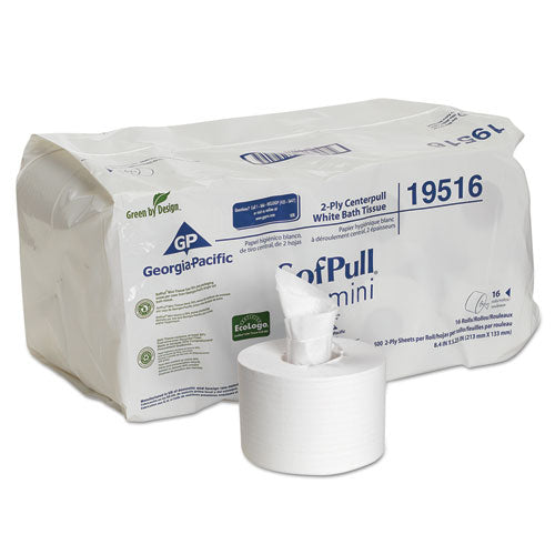 Georgia Pacific® Professional wholesale. Sofpull Mini Centerpull Bath Tissue, Septic Safe, 2-ply, White, 5.25 X 8.4, 500 Sheets-roll, 16 Rolls-carton. HSD Wholesale: Janitorial Supplies, Breakroom Supplies, Office Supplies.