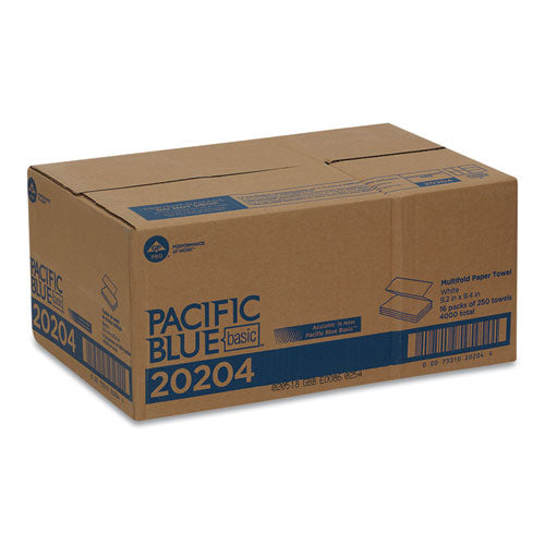 Georgia Pacific® Professional wholesale. Pacific Blue Basic Folded Paper Towel, 9 1-4 X 9 1-2, White, 250-pack, 16 Pk-ct. HSD Wholesale: Janitorial Supplies, Breakroom Supplies, Office Supplies.