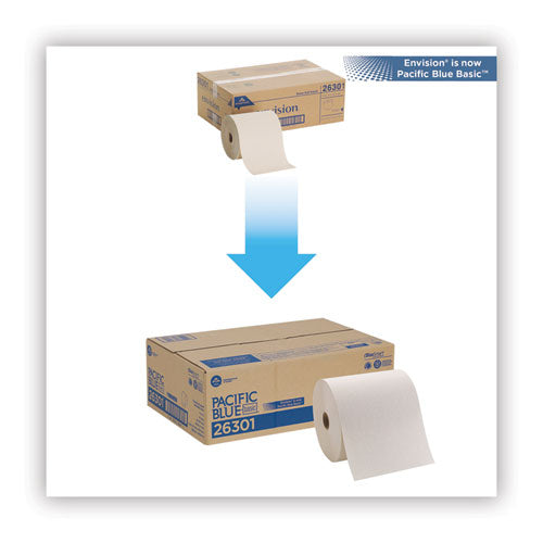 Georgia Pacific® Professional wholesale. Pacific Blue Basic Nonperforated Paper Towels, 7 7-8 X 800 Ft, Brown, 6 Rolls-ct. HSD Wholesale: Janitorial Supplies, Breakroom Supplies, Office Supplies.