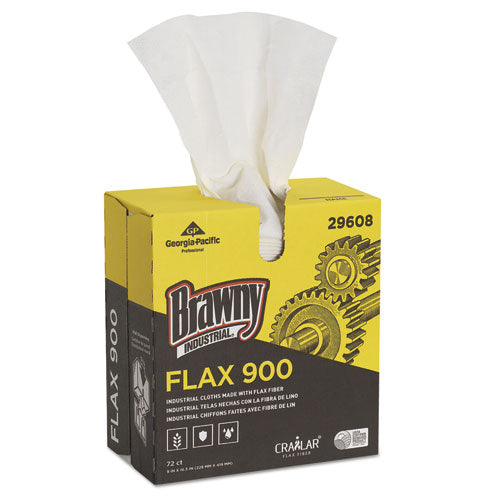 Brawny Industrial® wholesale. Flax 900 Heavy Duty Cloths, 9 X 16 1-2, White, 72-box, 10 Box-carton. HSD Wholesale: Janitorial Supplies, Breakroom Supplies, Office Supplies.