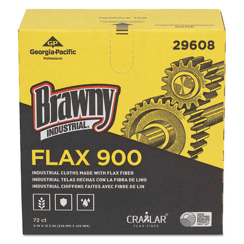 Brawny Industrial® wholesale. Flax 900 Heavy Duty Cloths, 9 X 16 1-2, White, 72-box, 10 Box-carton. HSD Wholesale: Janitorial Supplies, Breakroom Supplies, Office Supplies.