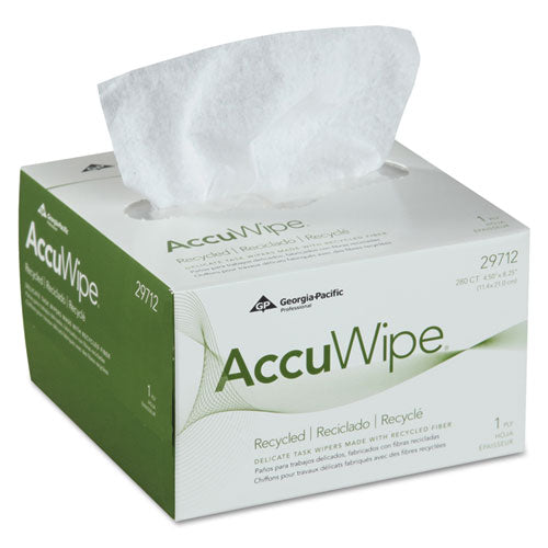 Georgia Pacific® Professional wholesale. Accuwipe Recycled One-ply Delicate Task Wipers, 4 1-2 X 8 1-4, White, 280-box. HSD Wholesale: Janitorial Supplies, Breakroom Supplies, Office Supplies.
