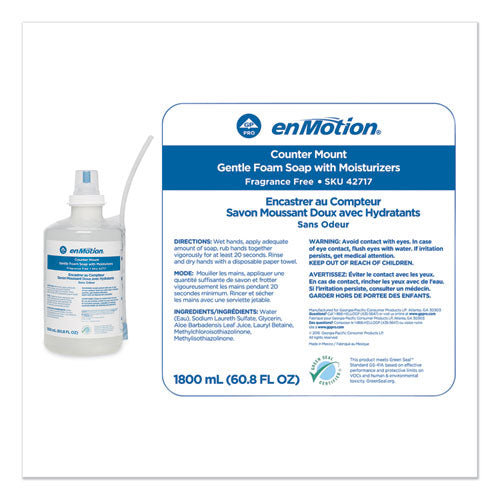 Georgia Pacific® Professional wholesale. Gp Enmotion Counter Mount Foam Soap Refill, Fragrance-free, 1,800 Ml, 2-carton. HSD Wholesale: Janitorial Supplies, Breakroom Supplies, Office Supplies.