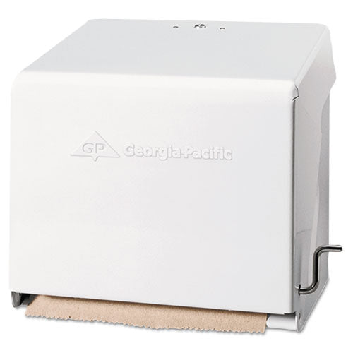 Georgia Pacific® wholesale. Georgia Pacific Mark Ii Crank Roll Towel Dispenser, 10.75 X 8.5 X 10.6, White. HSD Wholesale: Janitorial Supplies, Breakroom Supplies, Office Supplies.