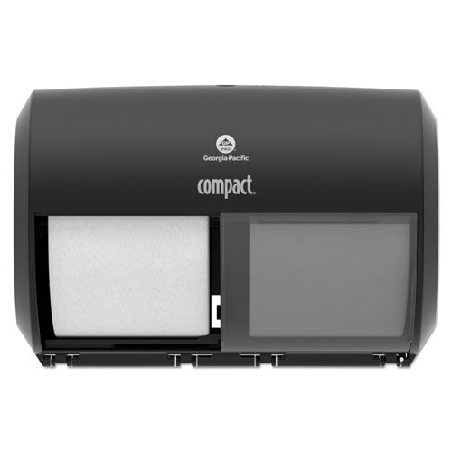 Georgia Pacific® Professional wholesale. Compact Coreless Side-by-side 2-roll Tissue Dispenser, 11.5 X 7.625 X 8, Black. HSD Wholesale: Janitorial Supplies, Breakroom Supplies, Office Supplies.