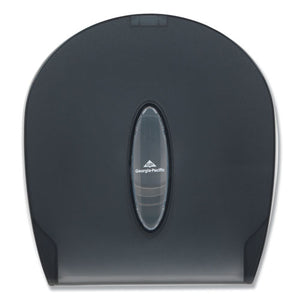 Georgia Pacific® Professional wholesale. Jumbo Jr. Bathroom Tissue Dispenser, Single Roll, 10.6" X 5.4" X 11.3", Translucent Smoke. HSD Wholesale: Janitorial Supplies, Breakroom Supplies, Office Supplies.