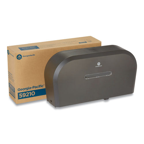 Georgia Pacific® Professional wholesale. Jumbo Jr. Bathroom Tissue Dispenser, Double Roll,  22.1 X 4.8 X 12.1, Black. HSD Wholesale: Janitorial Supplies, Breakroom Supplies, Office Supplies.