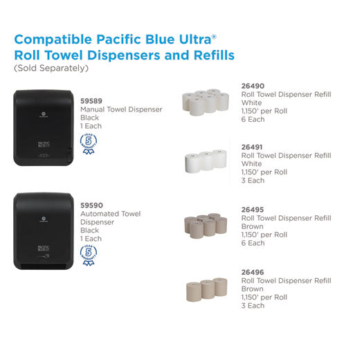 Georgia Pacific® Professional wholesale. Pacific Blue Ultra Paper Towel Dispenser, Automated, 12.9 X 9 X 16.8, Black. HSD Wholesale: Janitorial Supplies, Breakroom Supplies, Office Supplies.