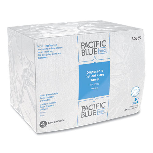 Georgia Pacific® Professional wholesale. Pacific Blue Select Disposable Patient Care Washcloths, 9.5 X 13, White, 50-pack, 20 Packs-carton. HSD Wholesale: Janitorial Supplies, Breakroom Supplies, Office Supplies.