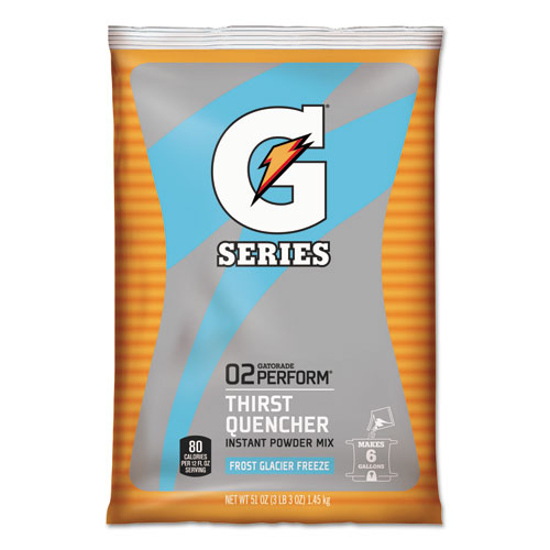 Gatorade® wholesale. Original Powdered Drink Mix, Glacier Freeze, 51oz Packet, 14-carton. HSD Wholesale: Janitorial Supplies, Breakroom Supplies, Office Supplies.