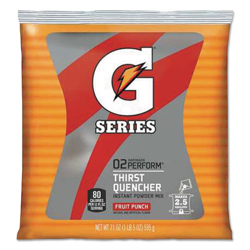Gatorade® wholesale. Thirst Quencher Powdered Drink Mix, Fruit Punch, 21oz Packet, 32-carton. HSD Wholesale: Janitorial Supplies, Breakroom Supplies, Office Supplies.