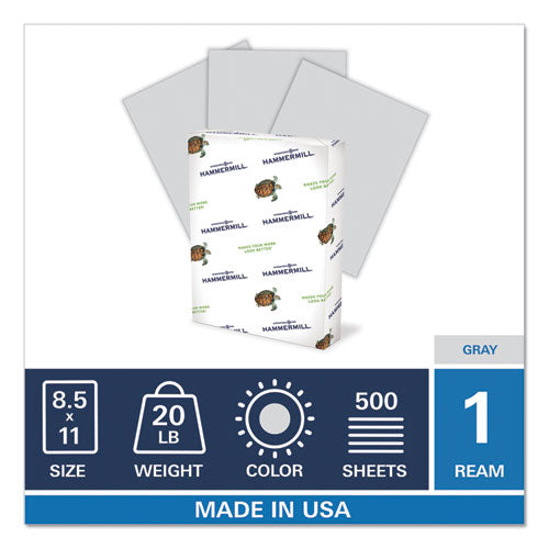 Hammermill® wholesale. Colors Print Paper, 20lb, 8.5 X 11, Gray, 500-ream. HSD Wholesale: Janitorial Supplies, Breakroom Supplies, Office Supplies.