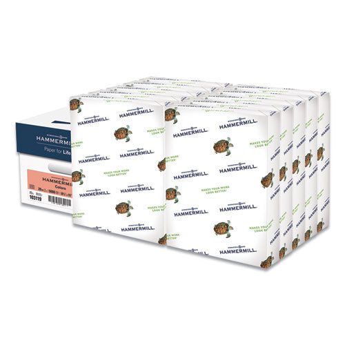 Hammermill® wholesale. Colors Print Paper, 20lb, 8.5 X 11, Salmon, 500 Sheets-ream, 10 Reams-carton. HSD Wholesale: Janitorial Supplies, Breakroom Supplies, Office Supplies.